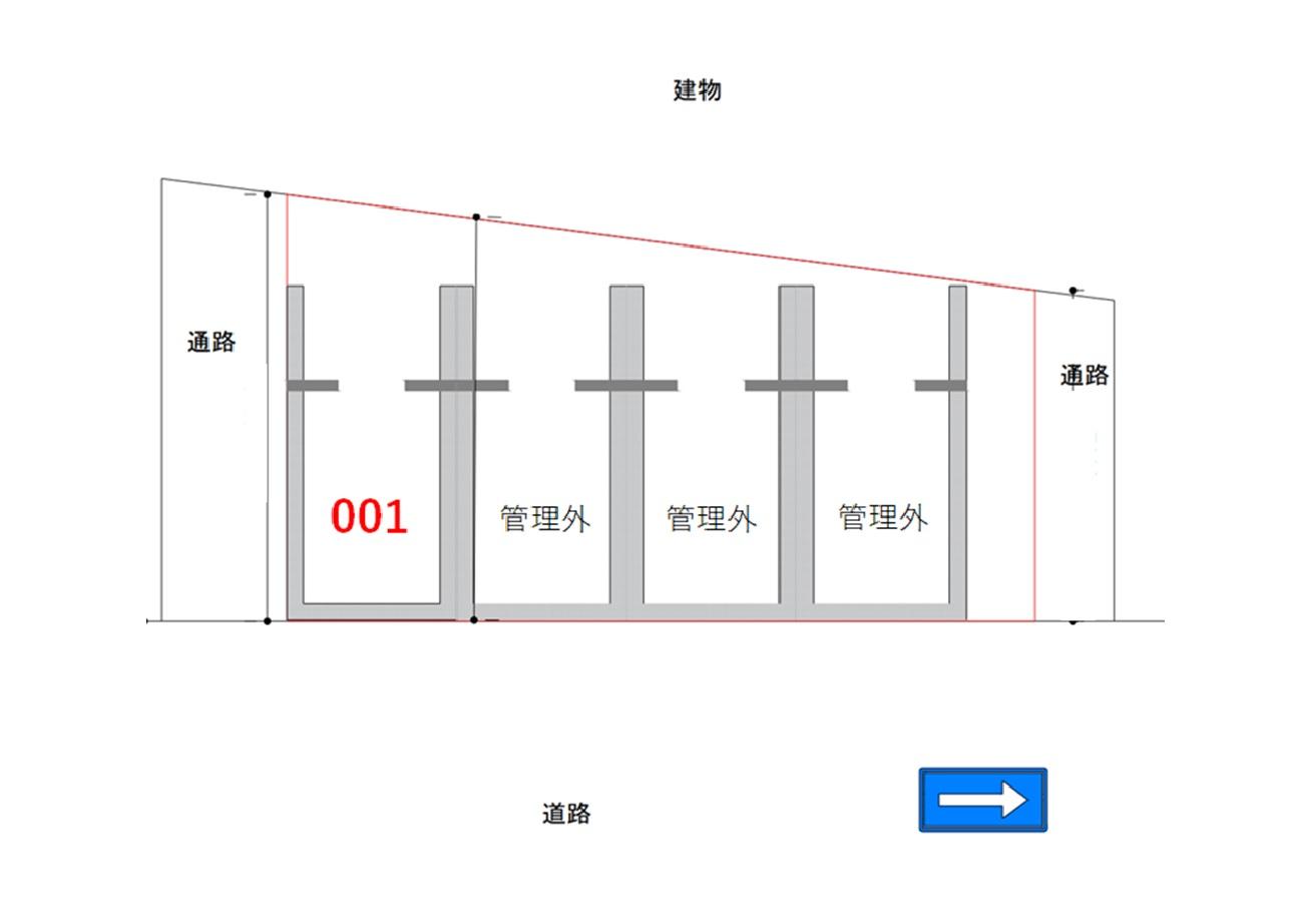 品川ハイツ駐車場の駐車配置図