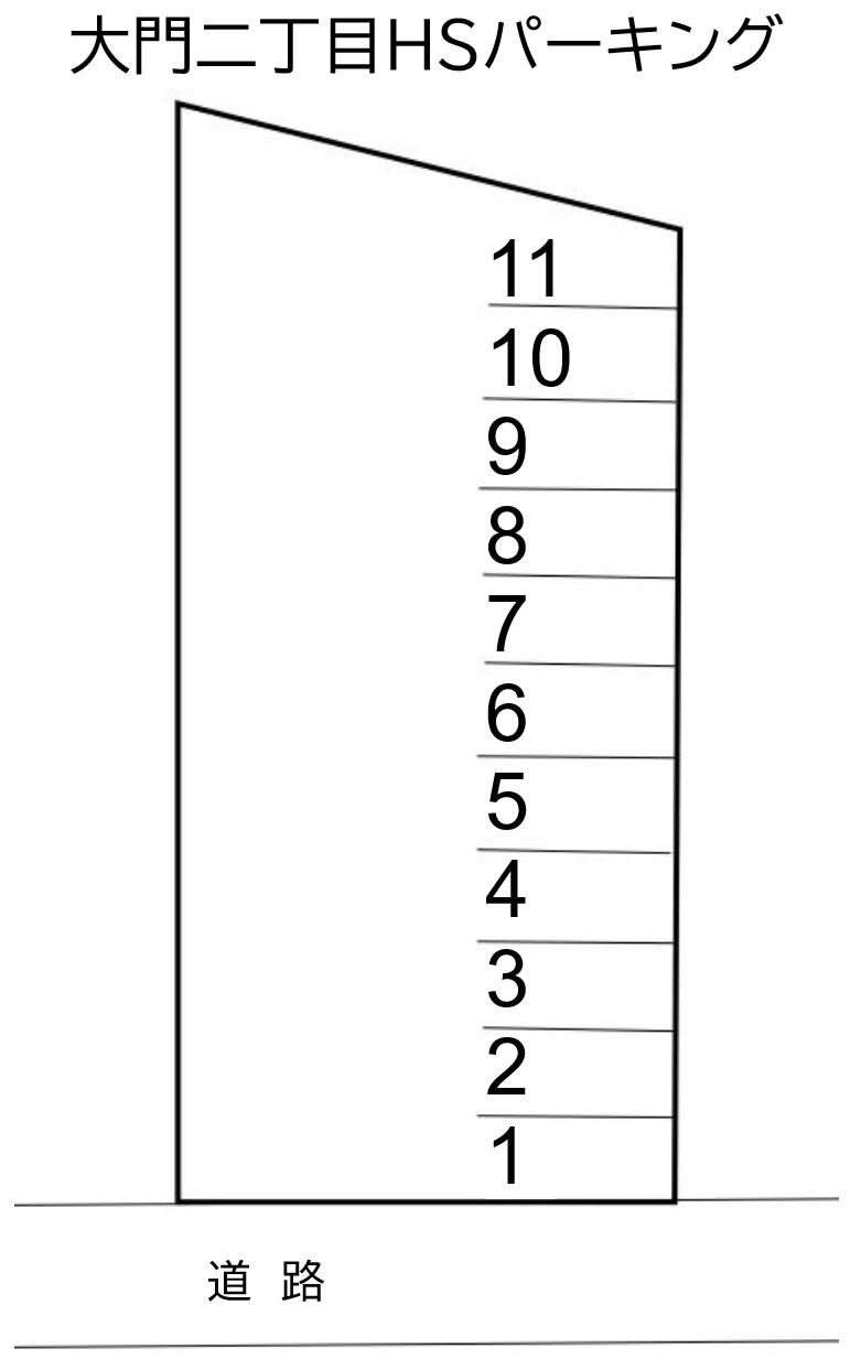 大門二丁目HSパーキングの駐車配置図