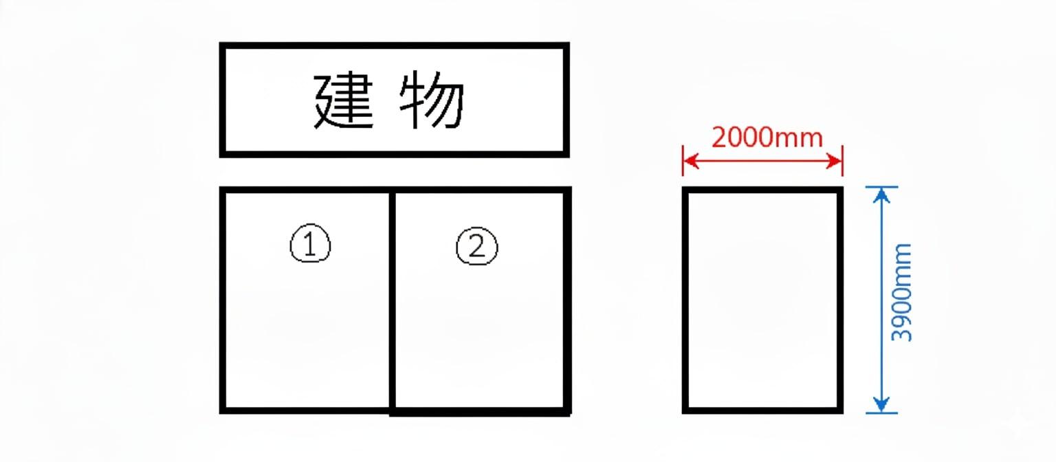 むさしパーキングの駐車配置図