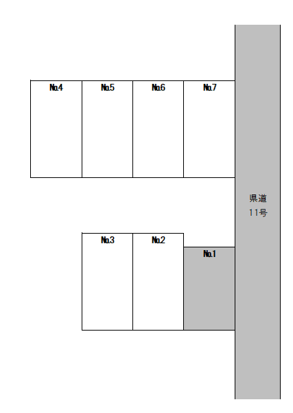 上田駐車場の駐車配置図