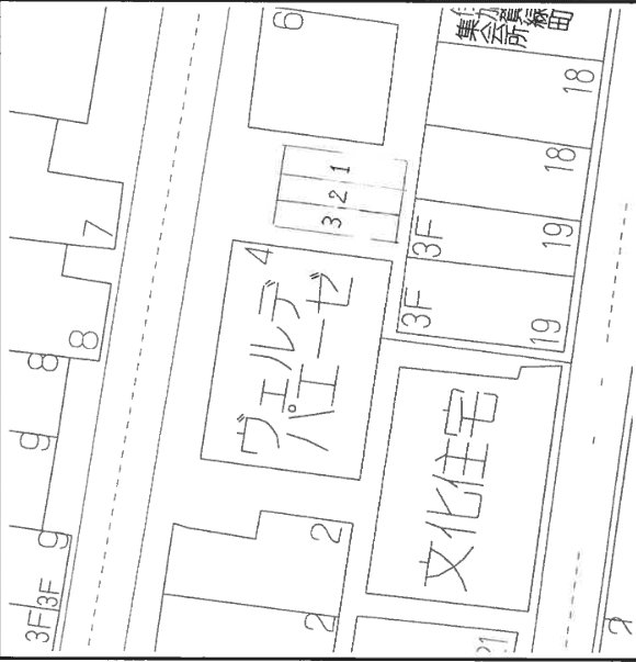 ヴェルデパエーゼの駐車配置図