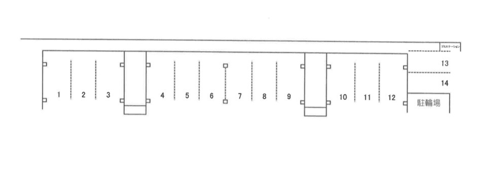 オリエンタルマンションⅠの駐車配置図
