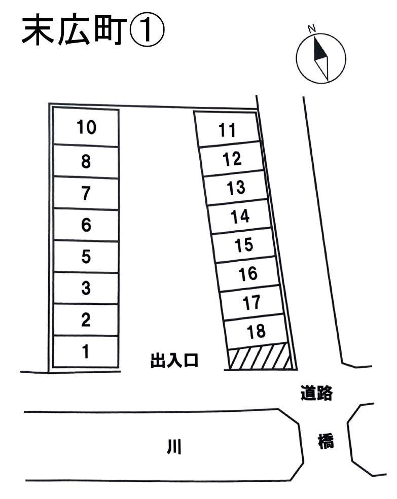 末広町①の駐車配置図