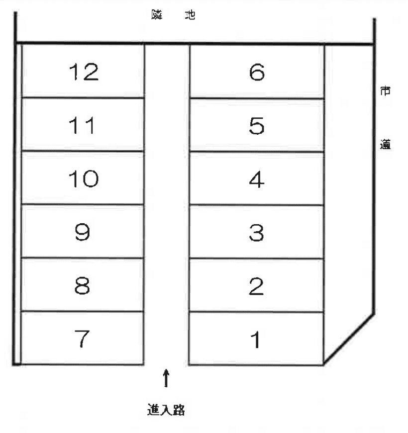 昭和パーキングの駐車配置図