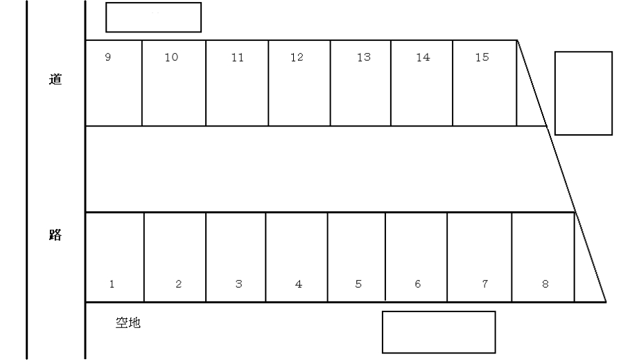 雁ノ巣駐車場の駐車配置図