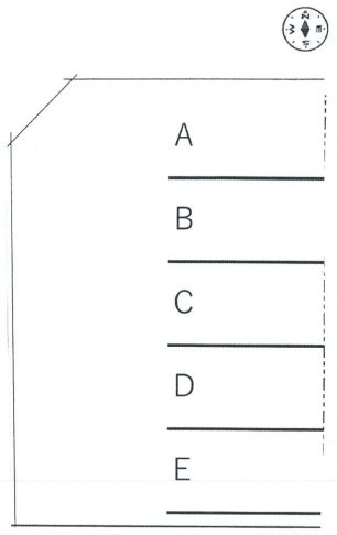 北四ツ居町TパーキングⅡの駐車配置図