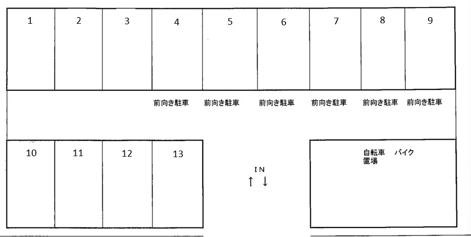 No.8駐車場の駐車配置図