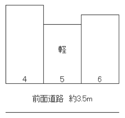 福島区玉川の駐車配置図