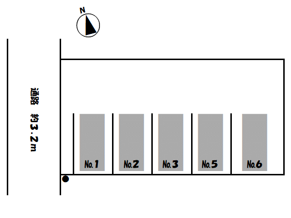 ワイズ・常願通 第1駐車場の駐車配置図