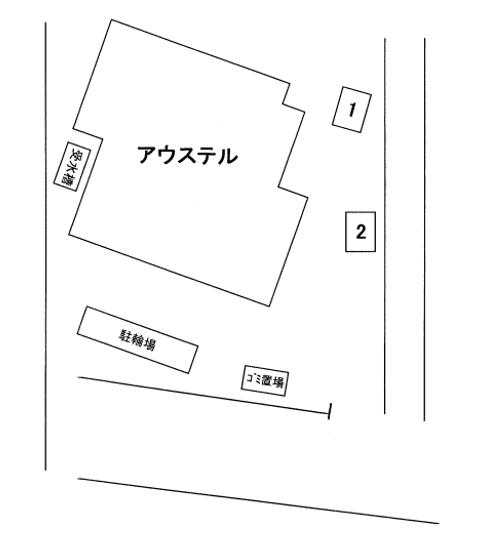 アウステルの駐車配置図