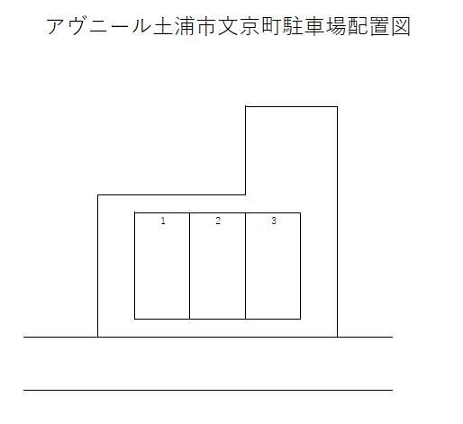アヴニール土浦市文京町駐車場の駐車配置図