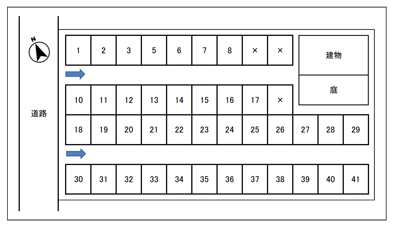 寺島町4駐車場(No,004)の駐車配置図