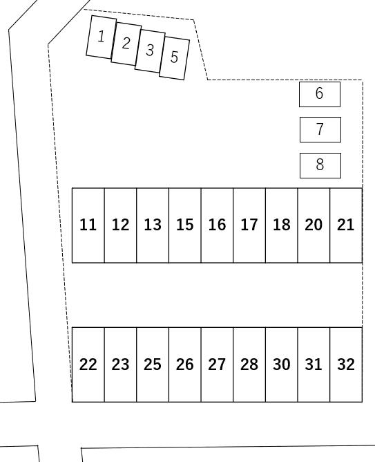 的場パーキングの駐車配置図