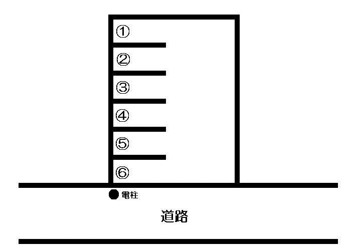 吉野N駐車場の駐車配置図