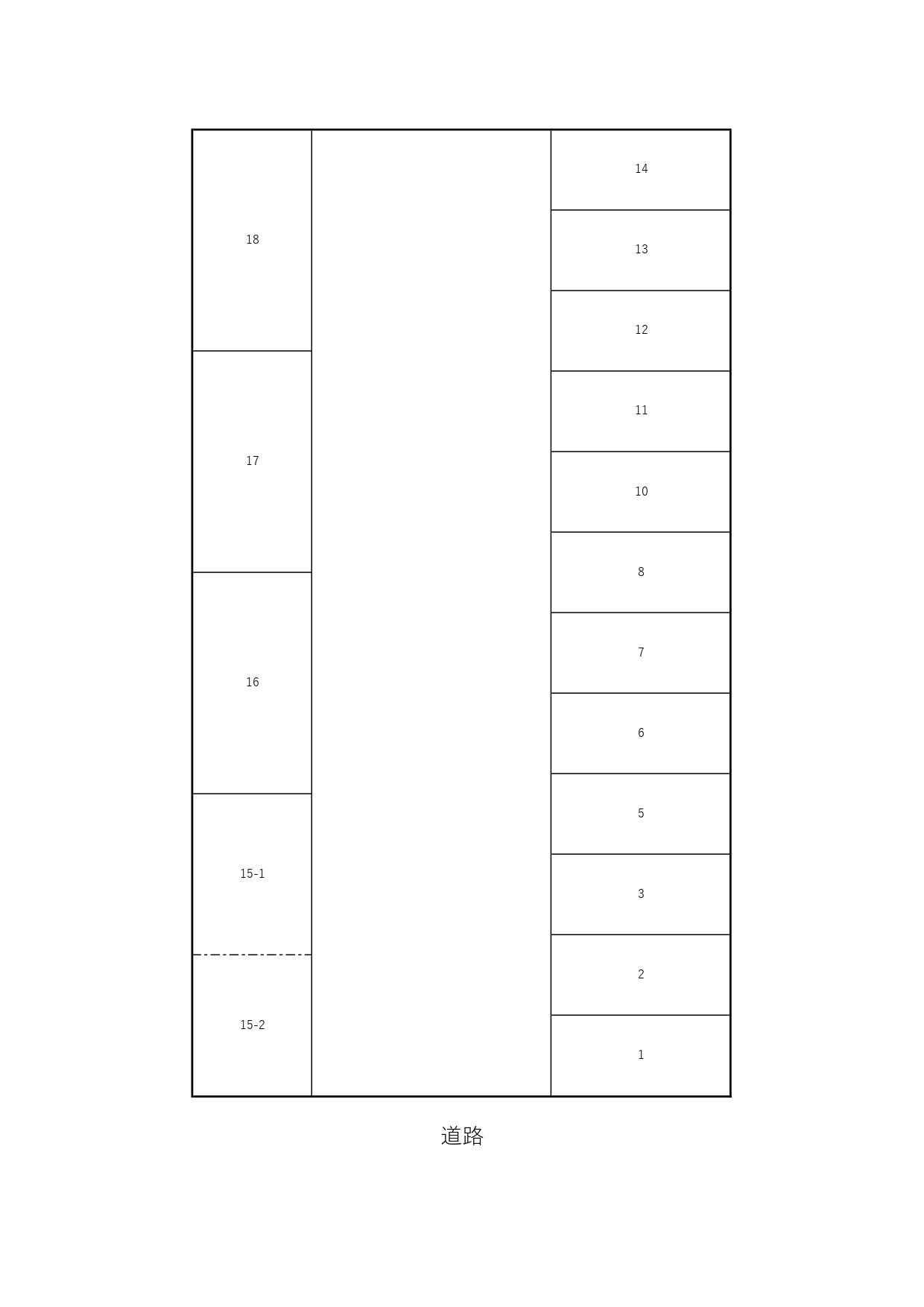 上新栄町4丁目月極駐車場の駐車配置図