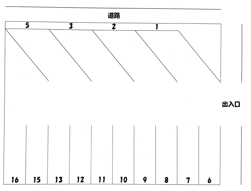 陸田駐車場の駐車配置図