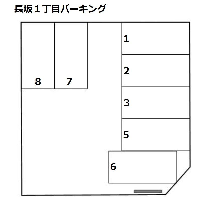 長坂1丁目パーキングの駐車配置図
