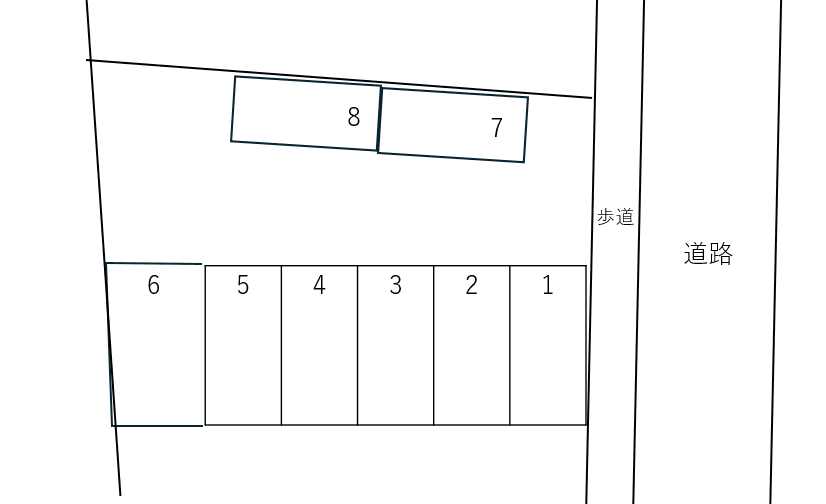 パーキングあらいの駐車配置図