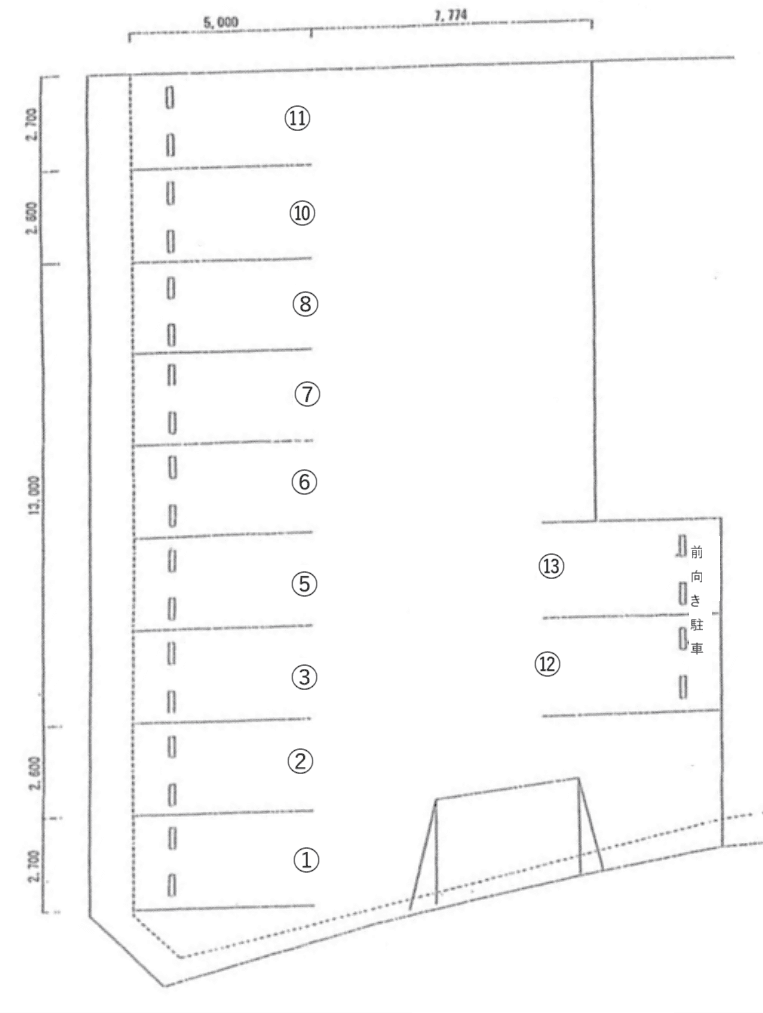 Nパーキングの駐車配置図