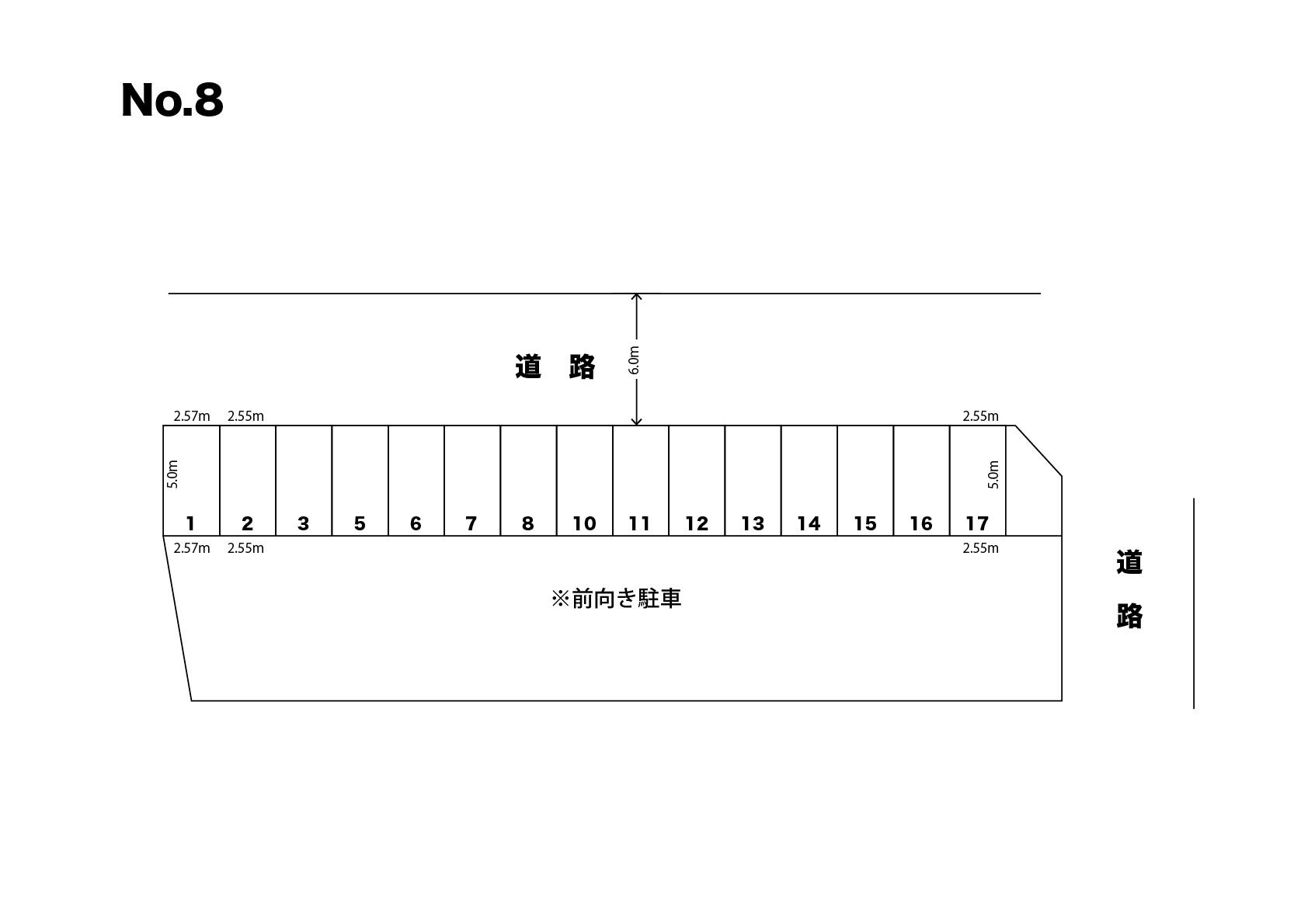 吉澤駐車場(No.8)の駐車配置図