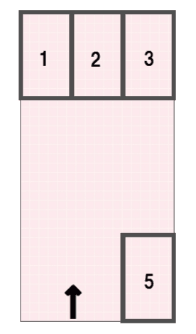 石田駐車場の駐車配置図