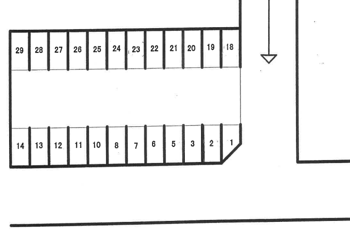 第1内田駐車場の駐車配置図