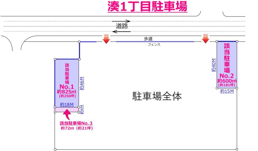 湊1丁目駐車場の駐車配置図