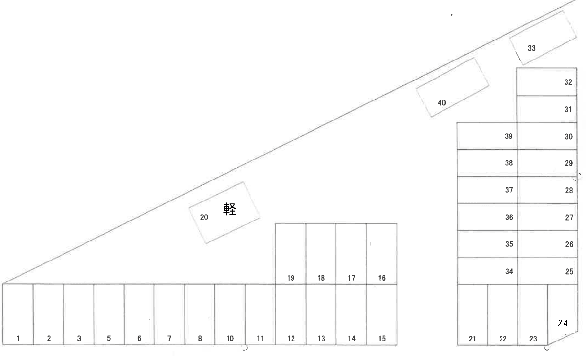 長本駐車場の駐車配置図