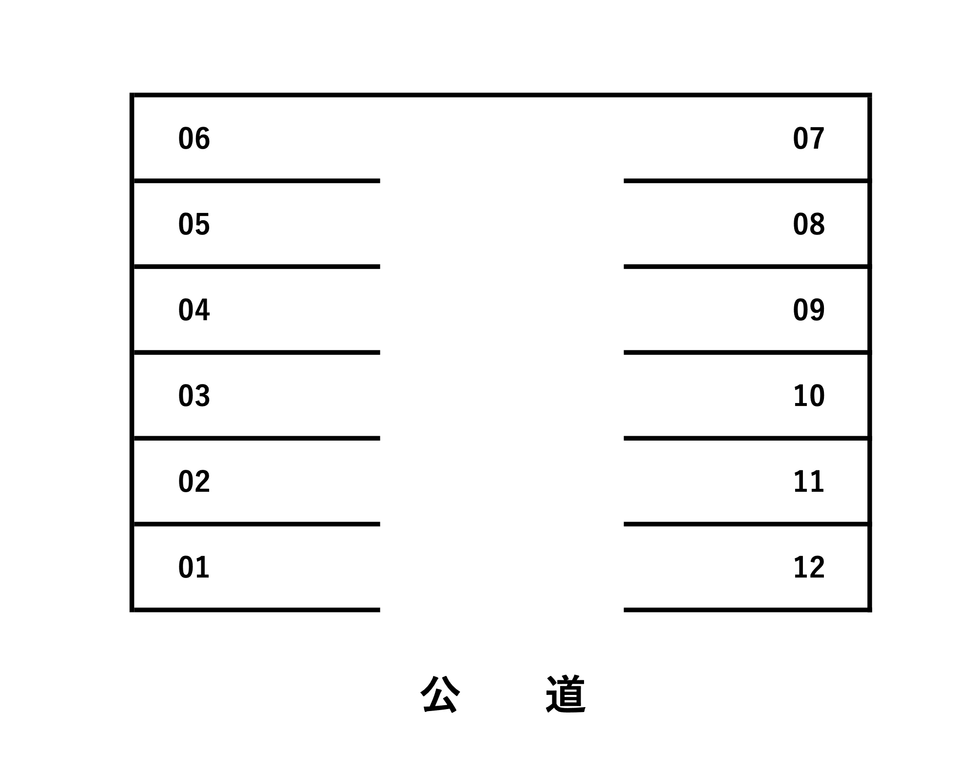 ながたやパーキング2の駐車配置図