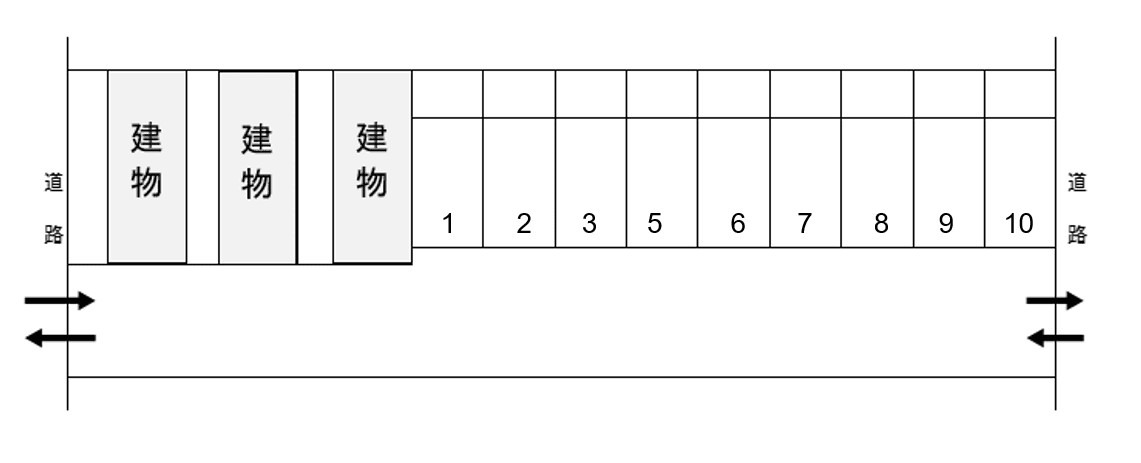 中野倉庫の駐車配置図