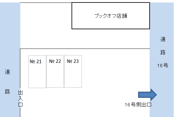 秀定駐車場の駐車配置図
