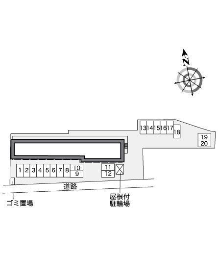 MELUKU(27355) 敷地外駐車場の駐車配置図