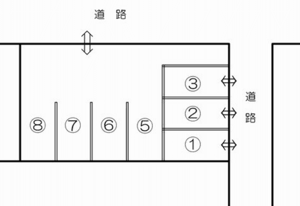 ハマヤパーキングの駐車配置図