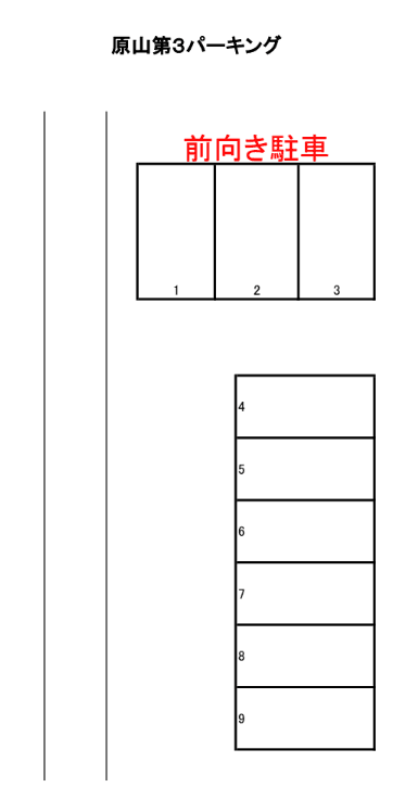 原山第3パーキングの駐車配置図
