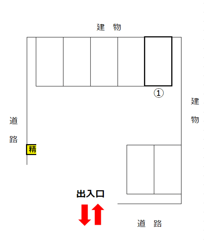 利府花園第2の駐車配置図