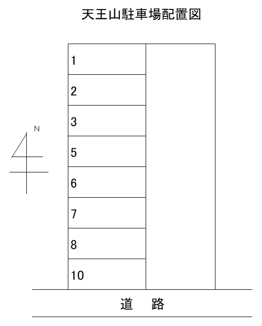 天王山駐車場の駐車配置図