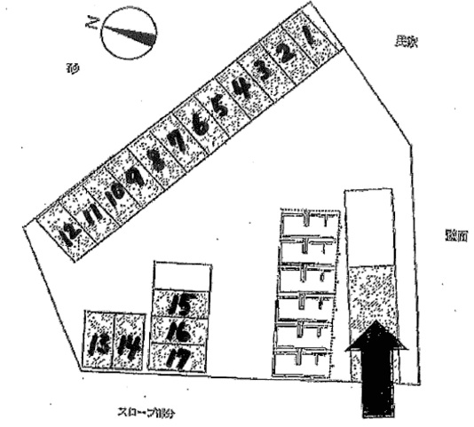 椿第3パーキングの駐車配置図