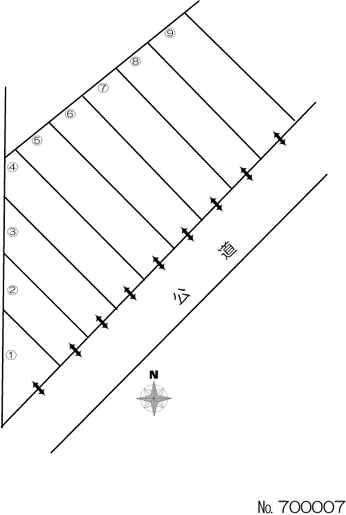 萩殿町一丁目(飯野)駐車場の駐車配置図