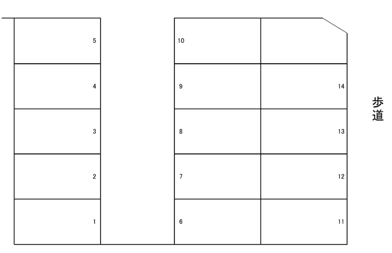 ひまわりパーキングの駐車配置図