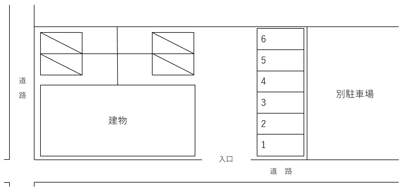 SV和白横駐車場の駐車配置図