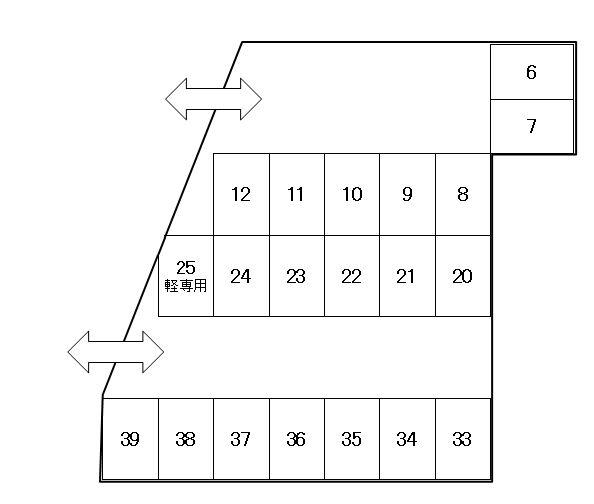 ハイム瑞樹ガレージ(川崎ガレージ)の駐車配置図