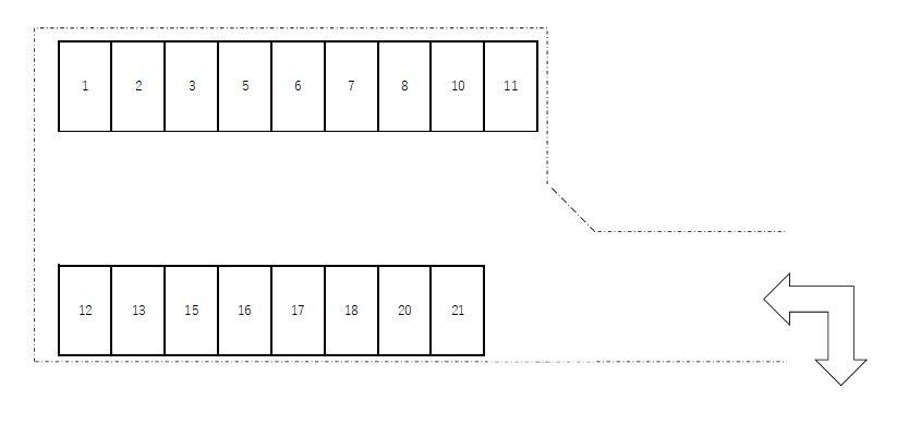久野部えんしち駐車場の駐車配置図