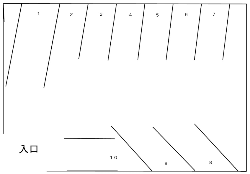 安里パーキングの駐車配置図