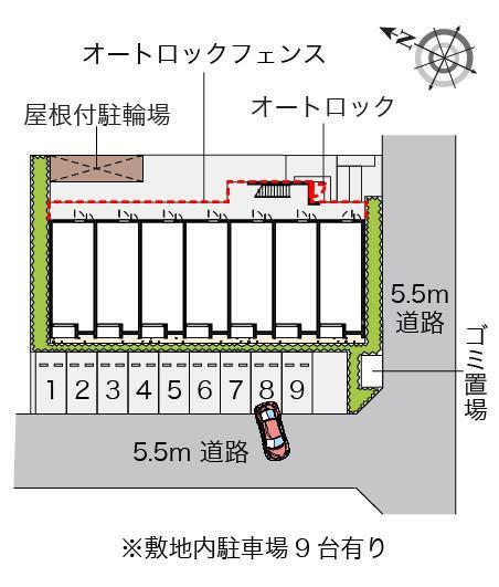 サンシャインⅢ(55319)の駐車配置図