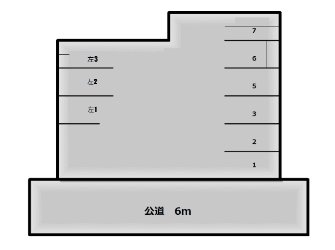 金子第2駐車場の駐車配置図
