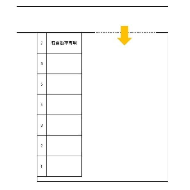 ひたち野西口駅前パーキングの駐車配置図