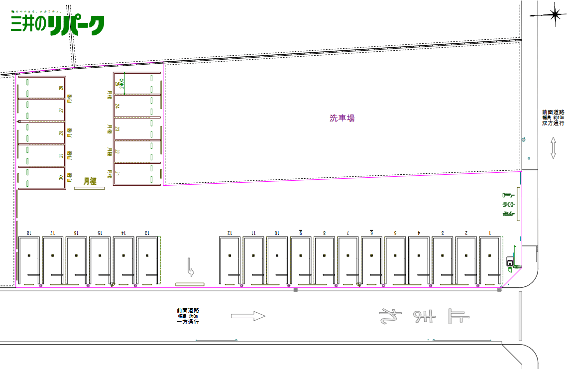 金山5丁目第2の駐車配置図