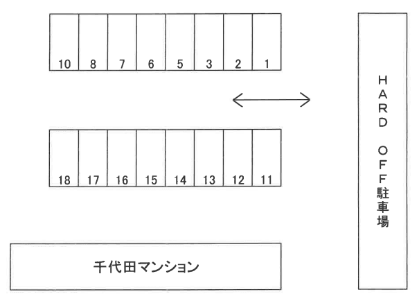 金井第3駐車場の駐車配置図