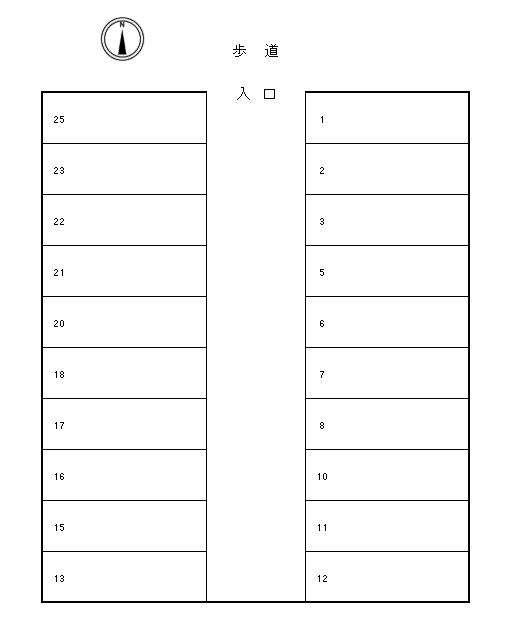 アンドウ稲生パーキングの駐車配置図