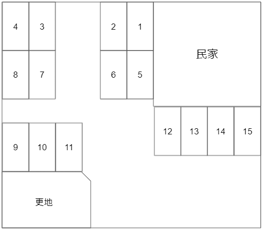 吉見本町K駐車場の駐車配置図